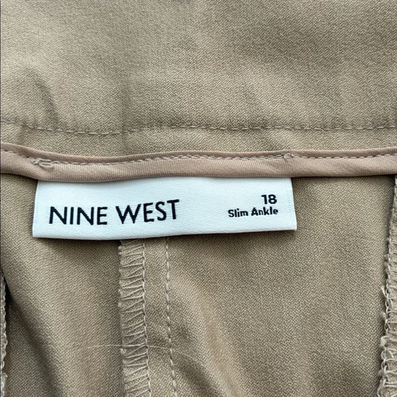 Nine West Pants Trousers Plus SZ 18 Tan Khaki - Picture 3 of 6